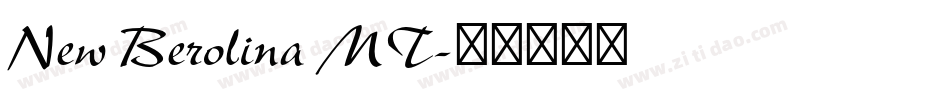 New Berolina MT字体转换